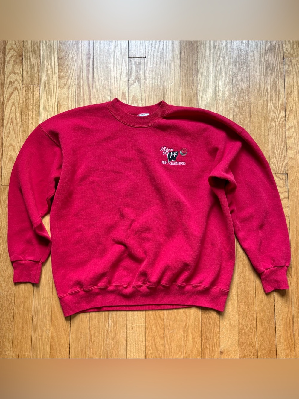 Vintage Wisconsin Badgers Rose Bowl 1994 Lee Men’s Crewneck Sweatshirt 2XL Red